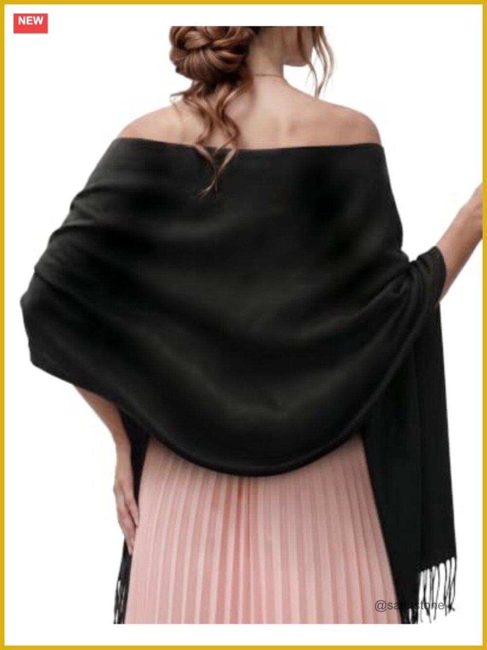 Buttery Soft Pashmina Shawl Wrap for Wedding Bridal Evening Scarf